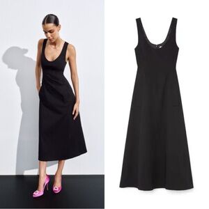 G. LABEL BY GOOP Cortes Round-Neck Full Dress